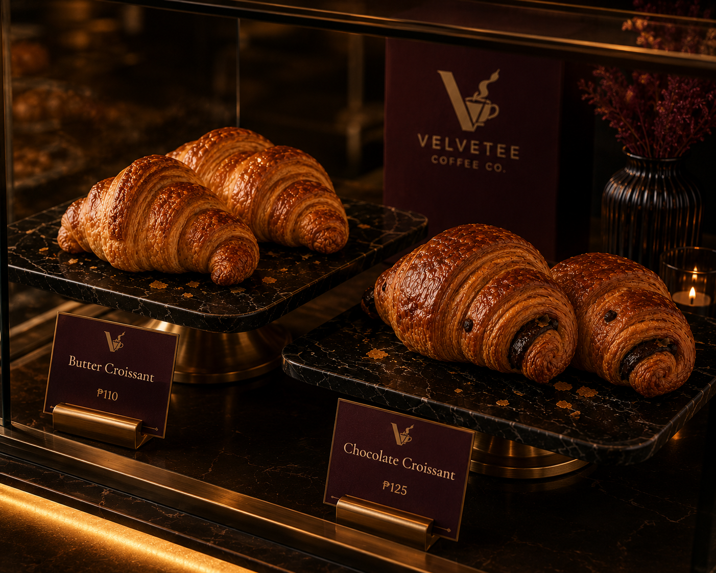 Velvetee pastry display